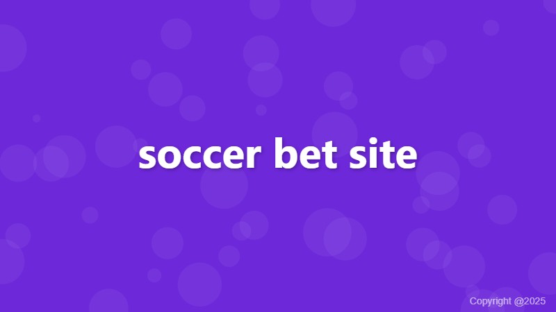 soccer bet site
