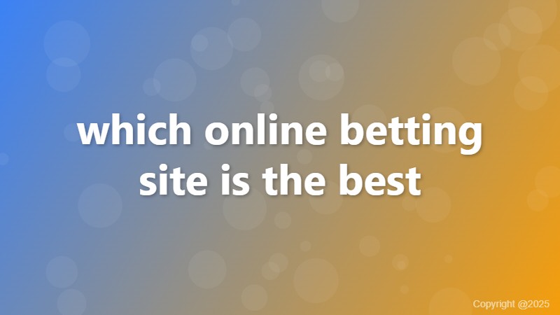 which online betting site is the best